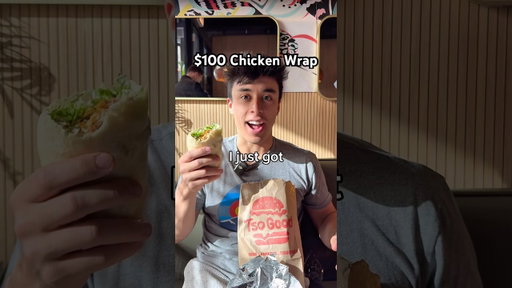 I just got a $100 chicken wrap @ TSO Good #fooddrive #chickenwrap #vlog