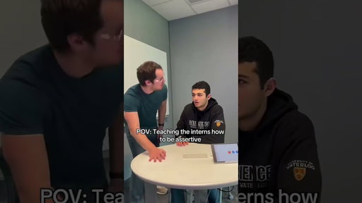We take mentoring very seriously around here