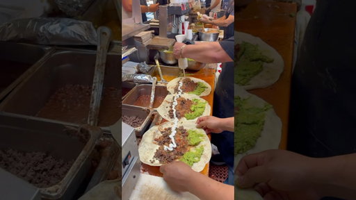 Trying what people say is one of the best burritos in the country! 📍La Taqueria, SF #burrito #taco