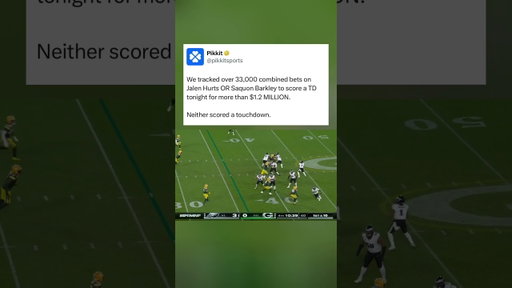 No Tush Push TD for Jalen Hurts. No Saquon Barkley TD. Pain.