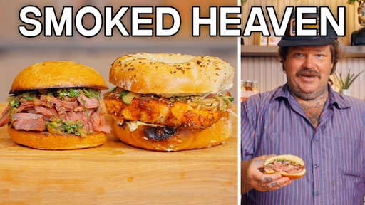 Smoked Sandwiches 2-Ways: Prime Rib vs. Salmon | Cookin' Somethin'