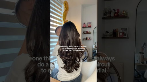 First blowout after a haircut🤩 #haircut #layers #blowout #blowouthair #hairtutorial