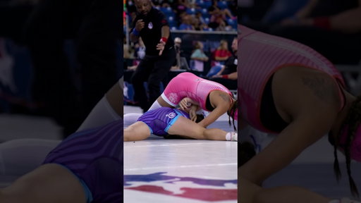 Alexa Guy gets the fall #fargo2026 #usawrestling | Presented by @marinecorps