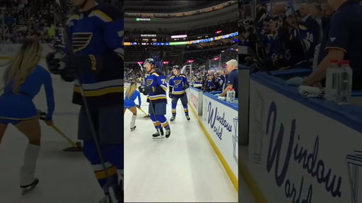 Blues Ice Crew wears Meta Glasses during a game