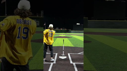 DEAD CENTER HOMERUN OFF THE TEE?? #shorts #baseball #mlb