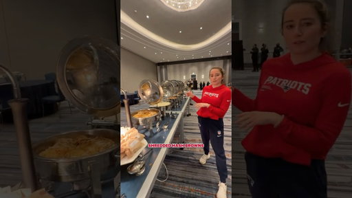Every food item offered to an NFL player on game day‼️ #nfl #patriots #travel #food #shorts