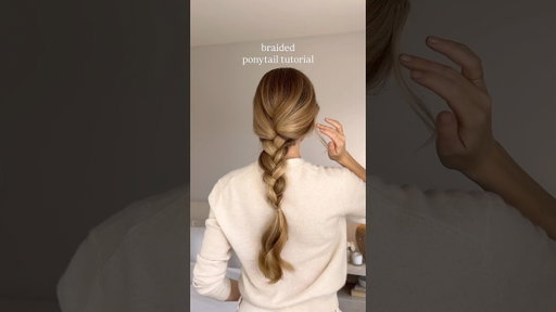 easy braided ponytail hair tutorial❤️