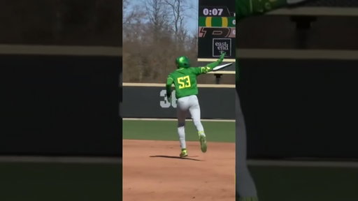 This Oregon Pitcher Just Chested A Home Run #baseball