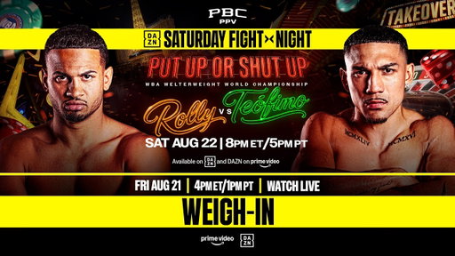 Rolly vs. Teofimo WEIGH-IN | LIVE STREAM | Prime Video