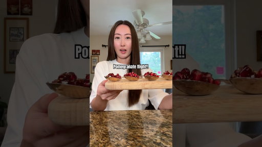 Pomegranate flight!! The first 2 😭 #pomegranate #pomegranatefruit #fallfruit