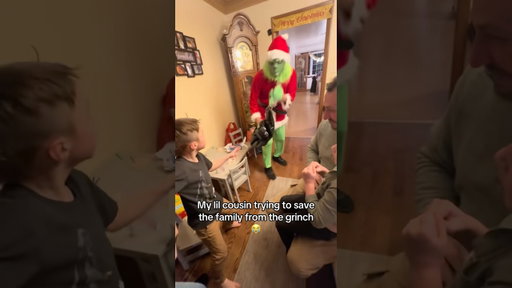 Lil man saved Christmas 😭