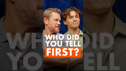 Who did Tom Holland & Matt Damon tell first after landing The Odyssey?