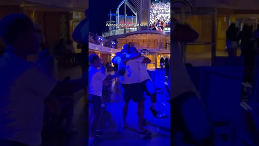 When you book a cruise and get the best watch party of the year 🤭 #shorts #CarnivalIsCalling