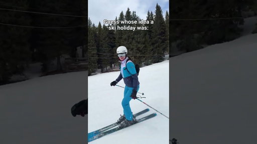 Guess whose idea a SKI HOLIDAY was? 🎿🫠👀 #ski #skiing #comedy #couple #relatable #boyfriend #lol