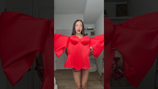 styling a red bow corset too #fashionfinds #corset