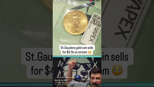 Rare gold coin sells for thousands on stream!!! #shorts