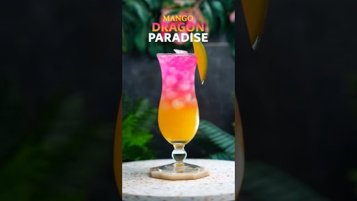 Mango Dragon Paradise 🌴🍹 #Cocktails #SummerDrinks #TropicalCocktails #DragonFruit