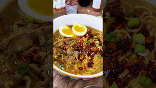 Beef curry ramen that’s comfort in a bowl! 🥹 so good!