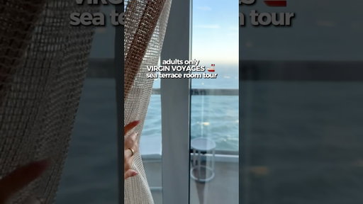 sea terrace room tour on a Virgin Voyages ship for your next trip 🚢  #roomtour