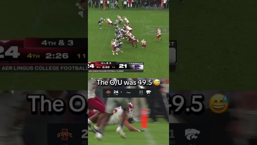 The runner was ruled down at the 1-yard line