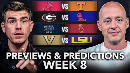 College Football Week 8 Predictions w/ JOSH PATE | Alabama v Tennessee, Georgia v Ole Miss