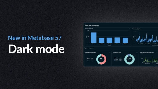 New in Metabase 57: Dark mode