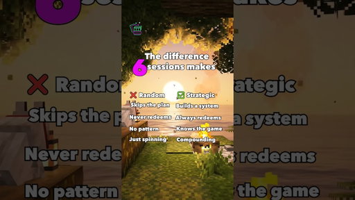 Random skips the plan. Strategic builds one... same coins, different results
