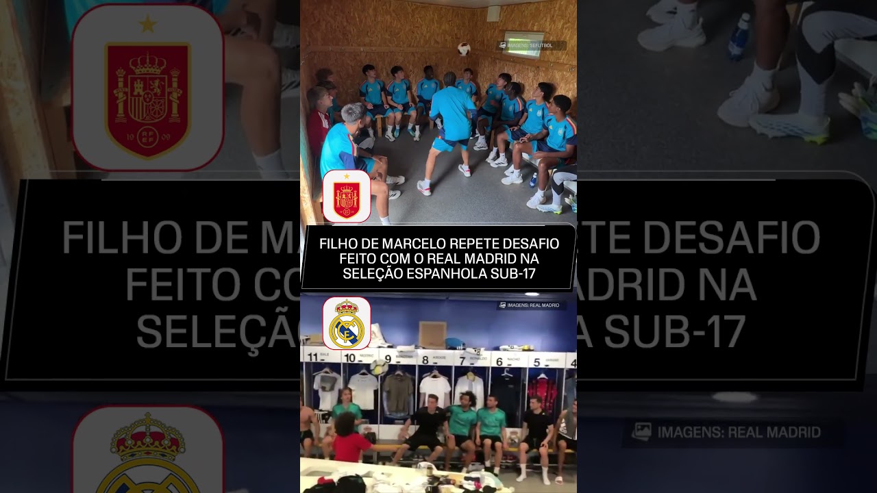 FILHO DO MARCELO REPETE DESAFIO LENDÁRIO QUE FEZ NO REAL MADRID EM 2018! 😅😅😅