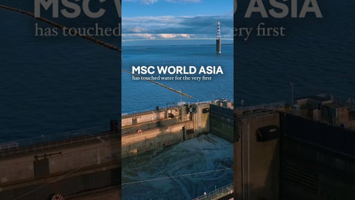 A proud moment for our shipbuilders ⚓ MSC World Asia touches water for the very first time.