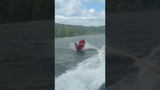 I’m normally good at following directions…😂😂 #fypyoutube #tubing #boat #pontoon