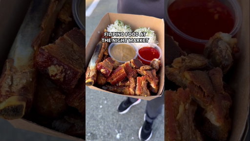 Trying Filipino food from the Night Market #shorts