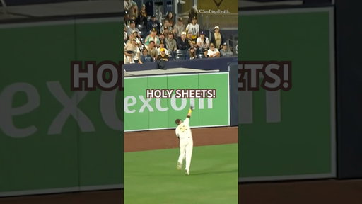 Hey, Jackson. Put this on a t-shirt 😂 #mlb #padres #baseball #defense #catch #sandiegopadres
