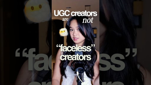 UGC creators are NOT faceless creators… let me explain