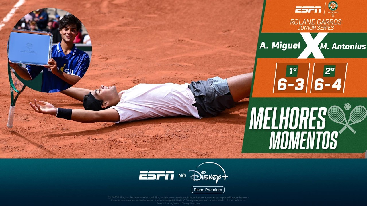 É DO BRASIL! GUTO MIGUEL É CAMPEÃO DE ROLAND GARROS NA CATEGORIA JUVENIL