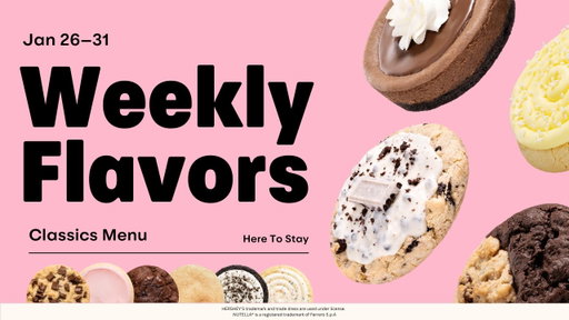 Stop, drop, and look at this week's new menu. 🖤👀🤍 Jan 26–31