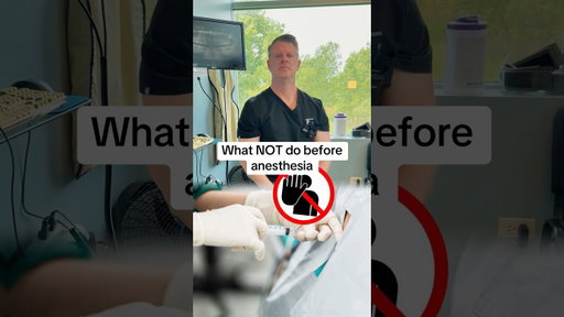 What you shouldn’t do before anesthesia