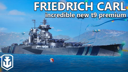 New Premium Battleship With Crazy Manual Secondaires - Friedrich Carl (World of Warships)