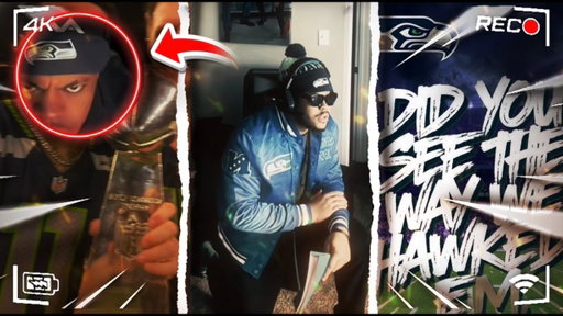 BIGGEST SEATTLE SEAHAWKS FAN WATCHING HIS TEAM GET PAYBACK IN THE SUPERBOWL!!!