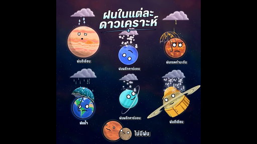 ฝนในแต่ละดาวเคราะห์ #shorts #animation #solarballs