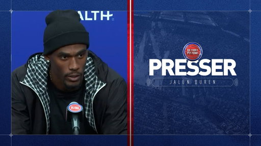 Media Availability: Jalen Duren | Pistons TV