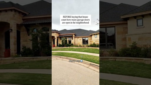 BEFORE buying that Lubbock house, count how many garage doors are open in the neighborhood.