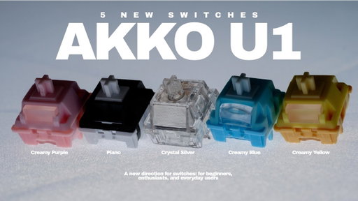 All 5 Akko U1 Switches Tested (Creamy Yellow U1, Creamy Blue U1, Purple U1, Piano U1, Crystal Silver