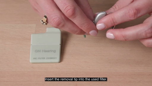 How to change microphone filters for microRIE hearing aids