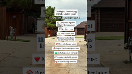 Most couples rush into buying ONE house together.