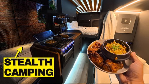 Stealth Camping on the Street in Kansas City | Cooking BBQ
