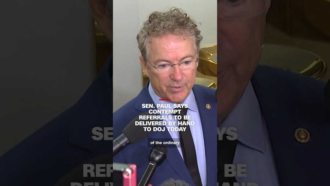 Sen. Paul says contempt referrals to be delivered by hand to DOJ today