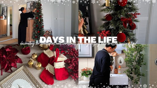 vlog: christmas decorating, new christmas tree, organizing new dresser, sephora haul