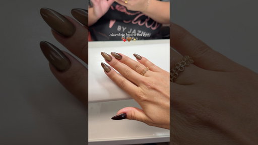 The perfect pre-fall set; chocolate cateye 🤎🍫✨ #nailinspo #nails #buildergelnails #naildesign