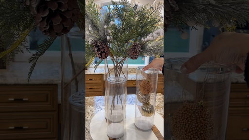 Set of three vases with grid makes it easy to style! #easydiy #home #christmas #amazonfinds #decor