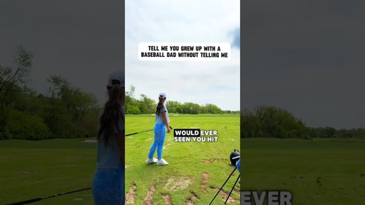 Anyone else grow up with a baseball dad?? #baseball #golf #golftok #golfgirl #golfswing #golfer